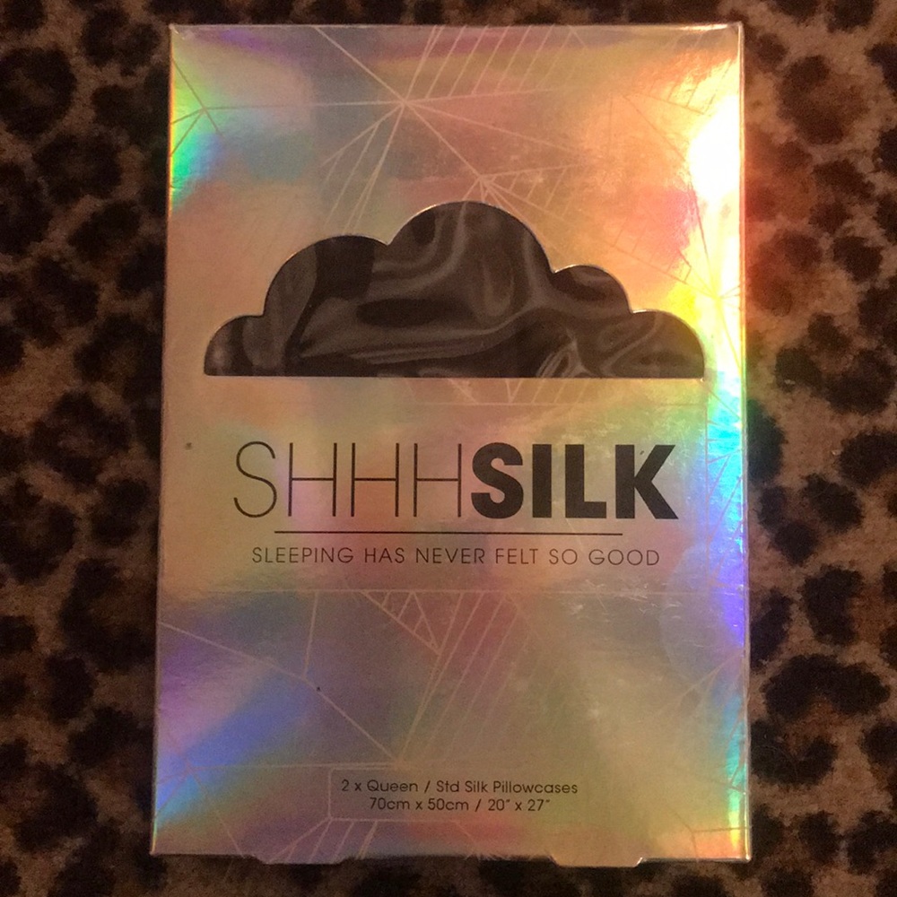 2 Brand new black silk pillowcases